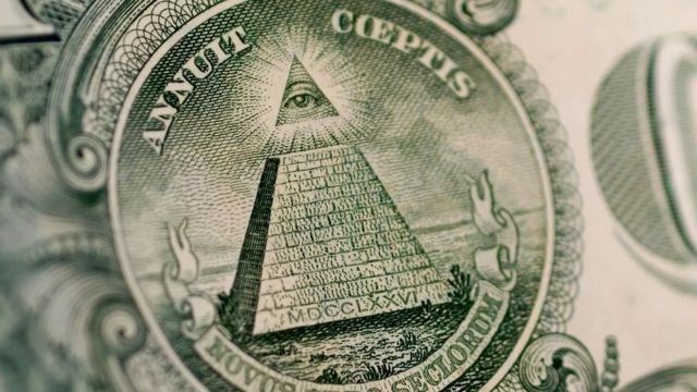 A photo of the Eye of Providence as featured on the US Dollar.